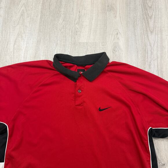 Vintage Nike Tiger Woods Polo Shirt Men's Extra Large XL Red Golfing Golf y2k - Picture 2 of 9